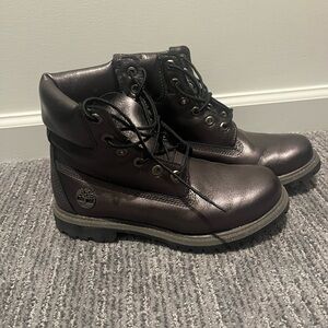 Timberland Women's Black Leather Ankle Boots